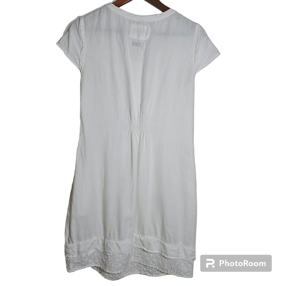 Anthropologie Malvin I Love Linen Cap Sleeve Dress Size S White - Picture 2 of 5